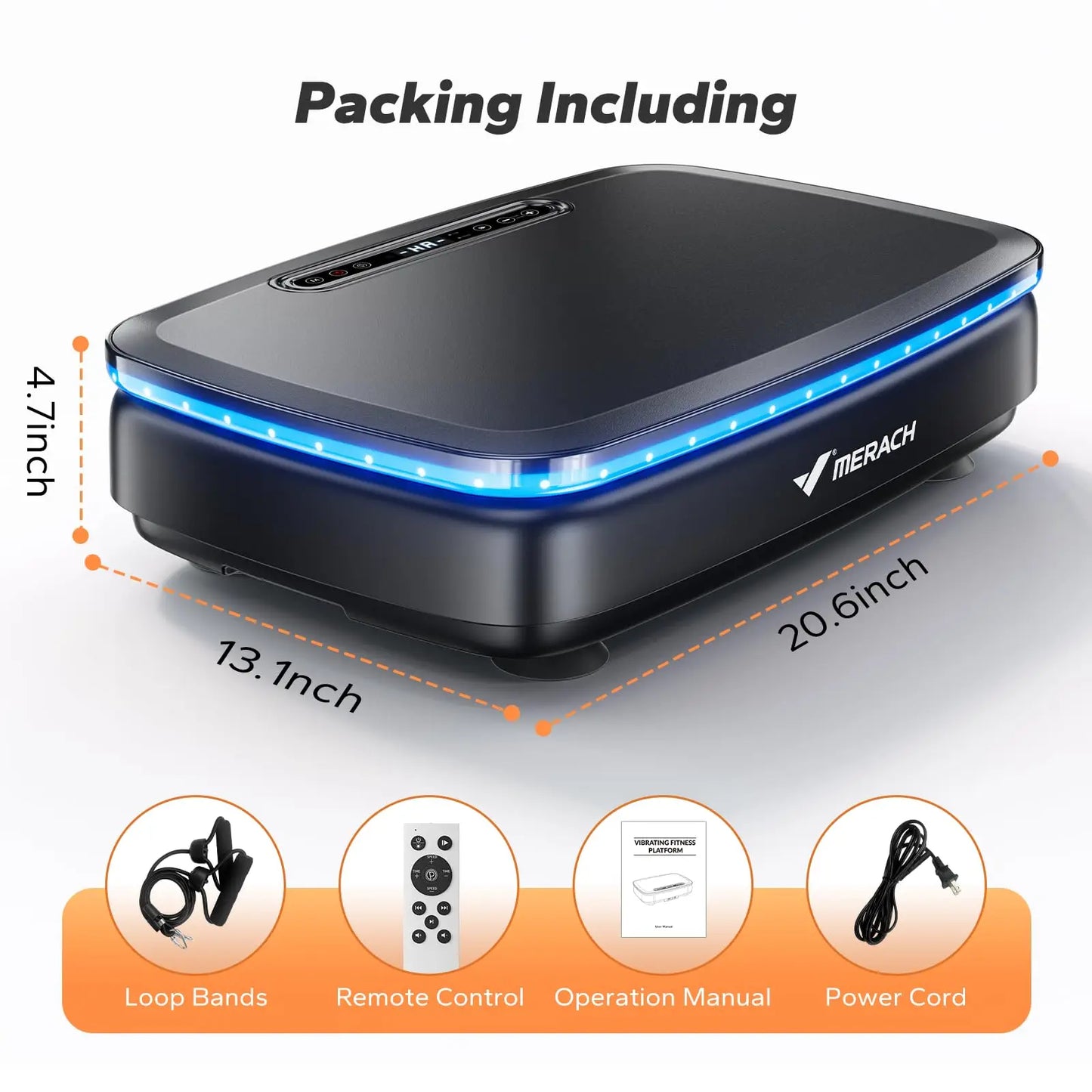 MERACH Vibration Plate Exercise Machine For Whole Body Lymphatic Drainage