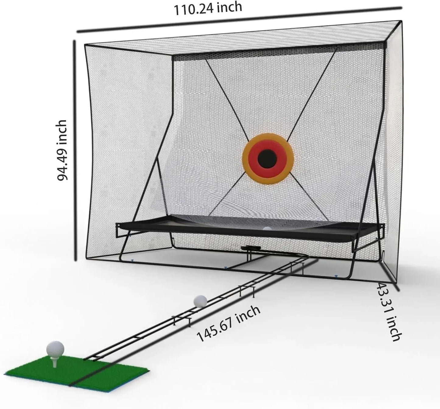 HiMISS Golf Practice Cage Set With Foldable Frame And Bag