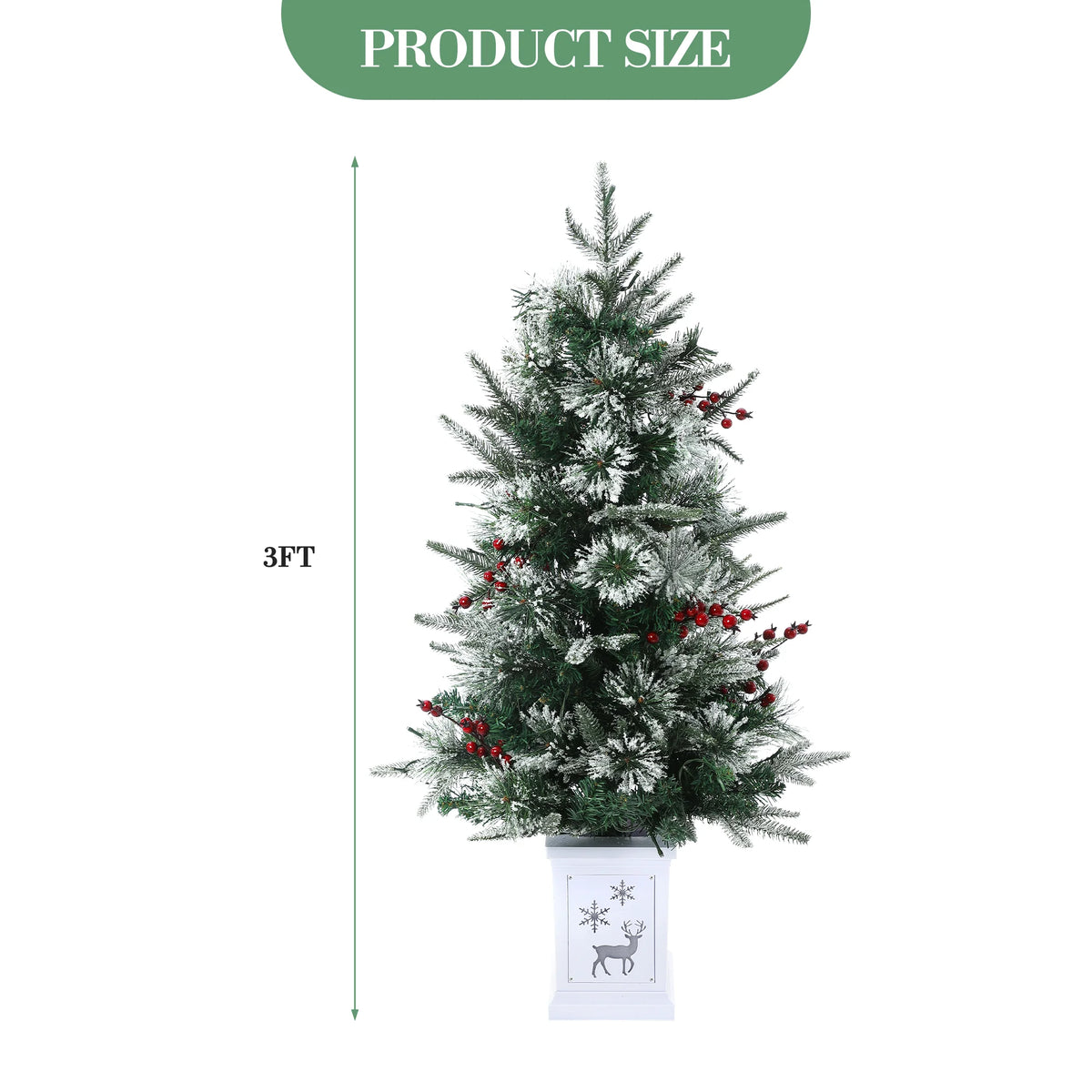 Prelit Artificial Christmas Tree With Led Lights And Timer