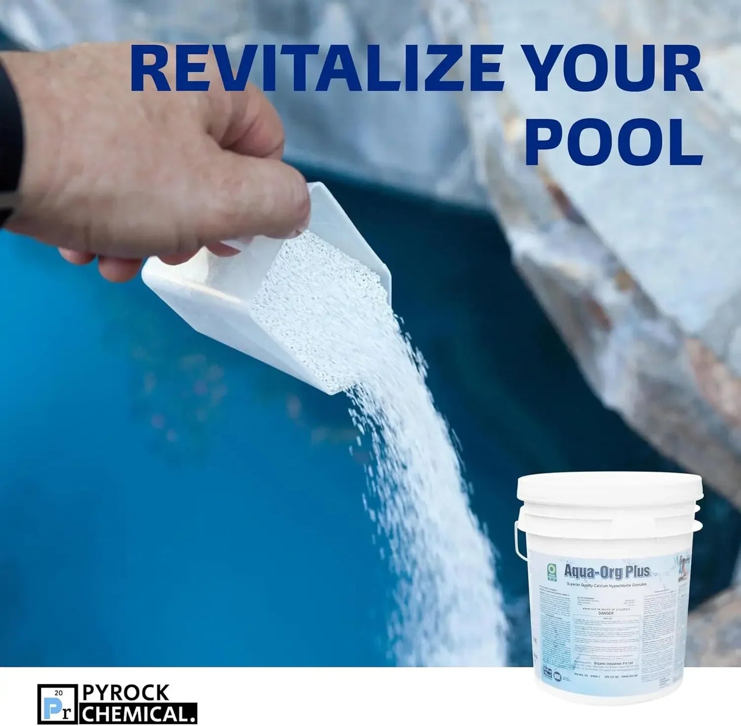 POPULAR Pool Shock By Aqua Org Plus - 65% Granular Cal Hypo - Swimming Pool Shock For In-Ground, Above , Spas & Hot Tubs - 50 Po