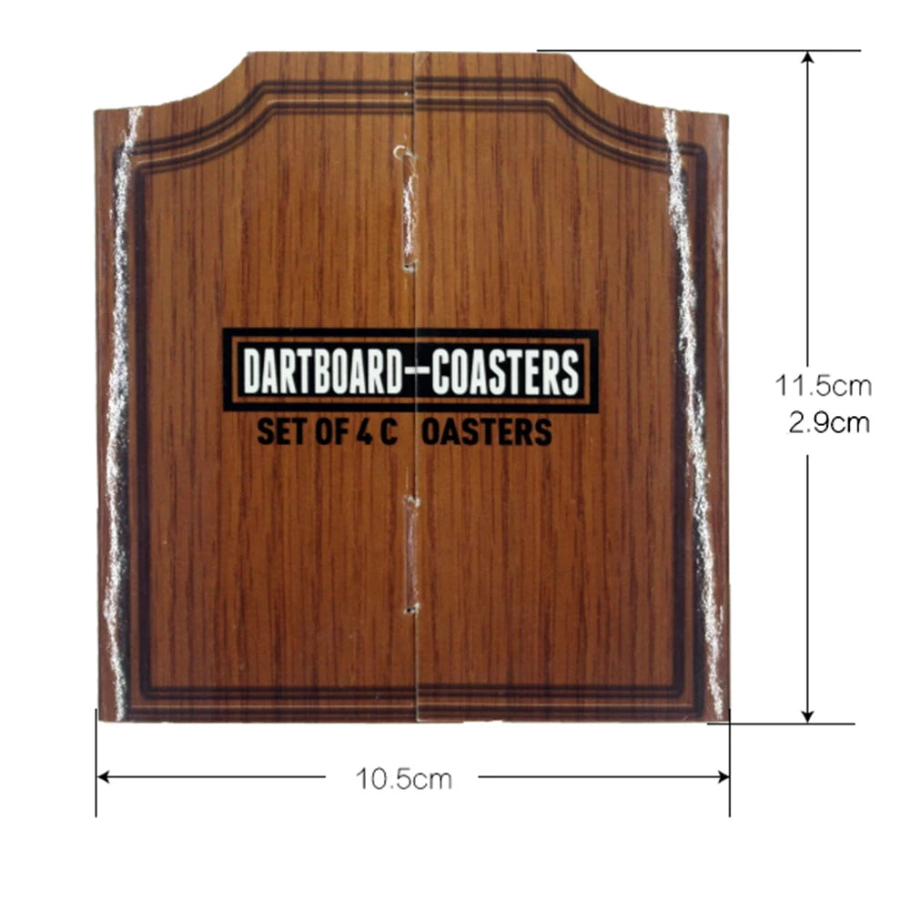 4Pcs Dart Board Shape Drinks Coasters Creative Coffee Mug Coasters Heat Resistant Decorative Cup Mats for Home Kitchen