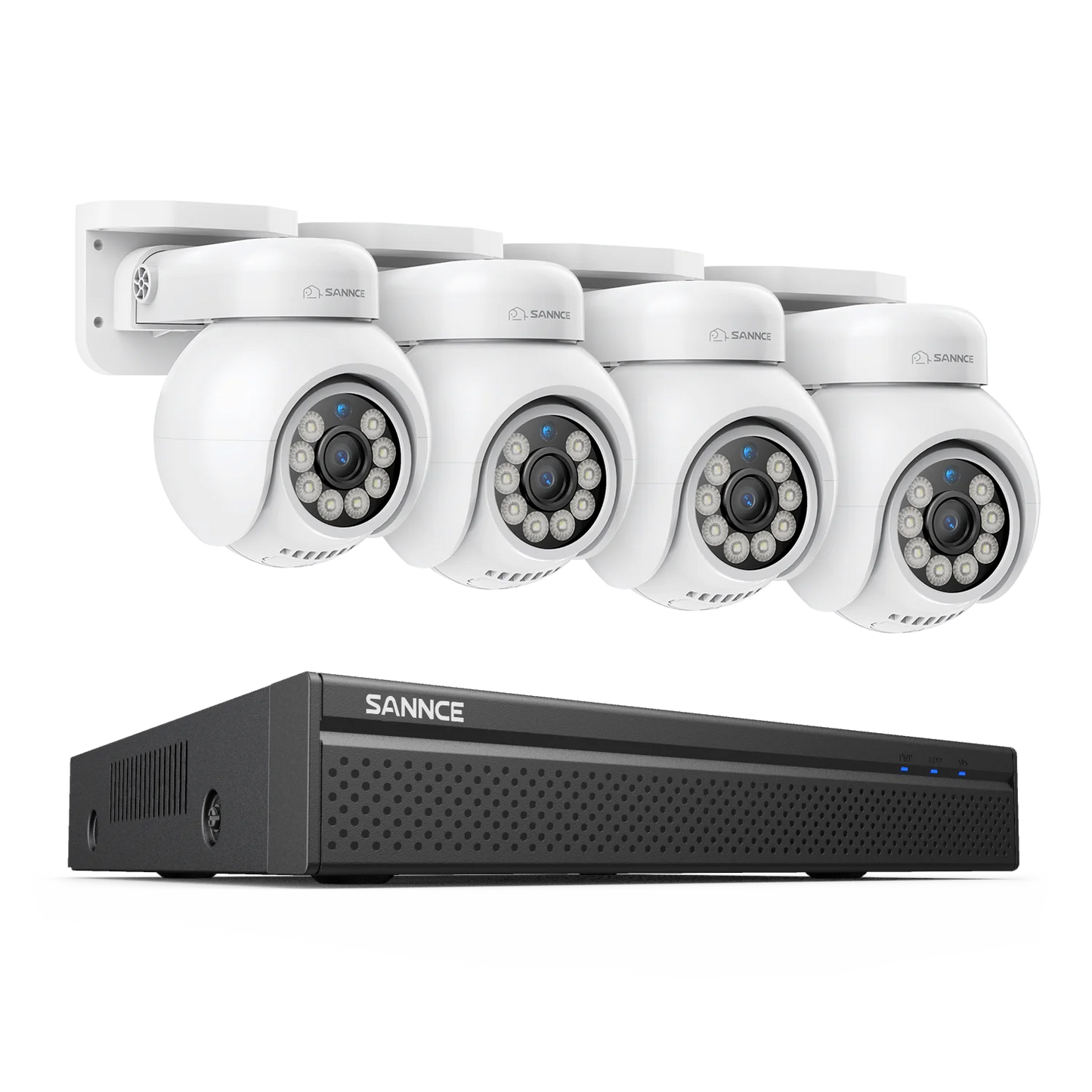 SANNCE 4K UHD 8MP POE Security Camera System 16CH NVR color Night Vision Camera ONVIF,4K Outdoor Security PT IP Cameras