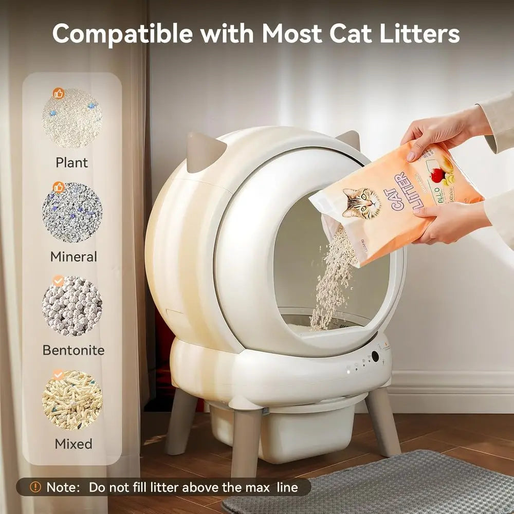 E2 Automatic Self Cleaning Litter Box For Cats With App