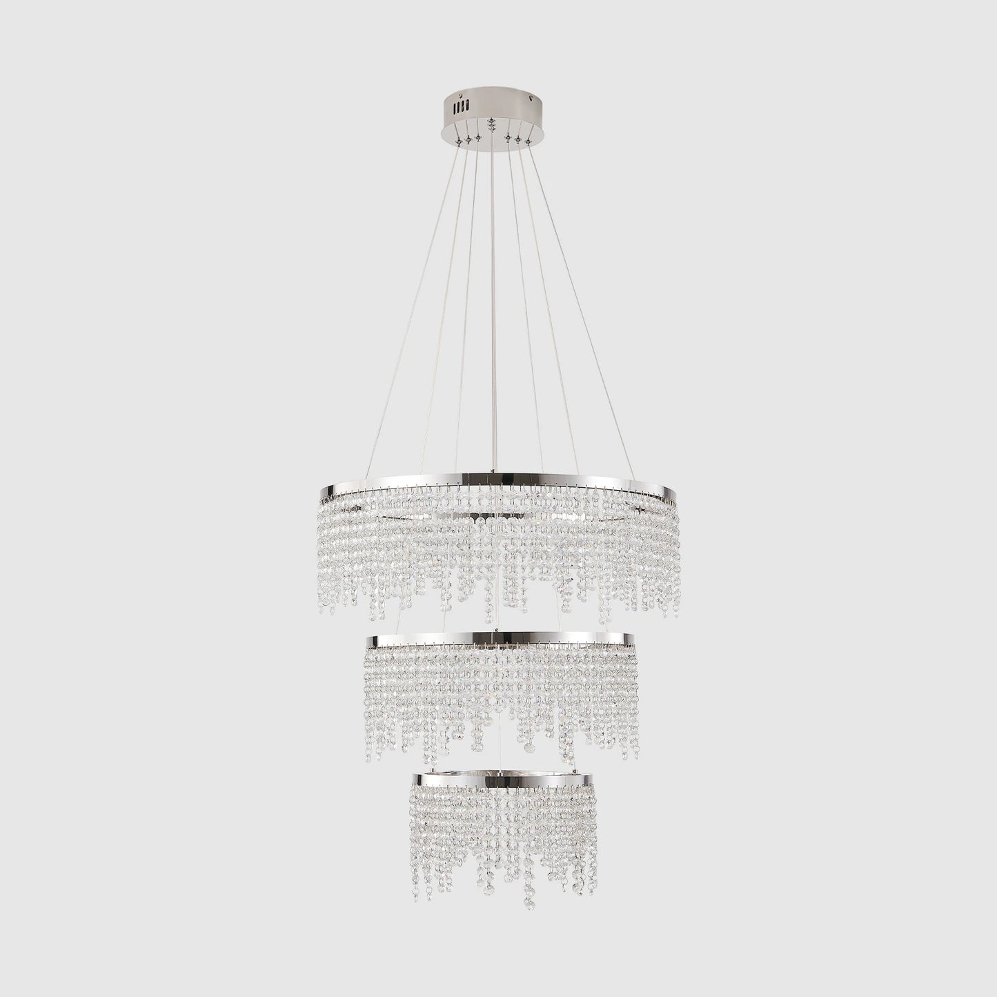 Crystal LED Pendant Chandelier With Adjustable Color Temperature