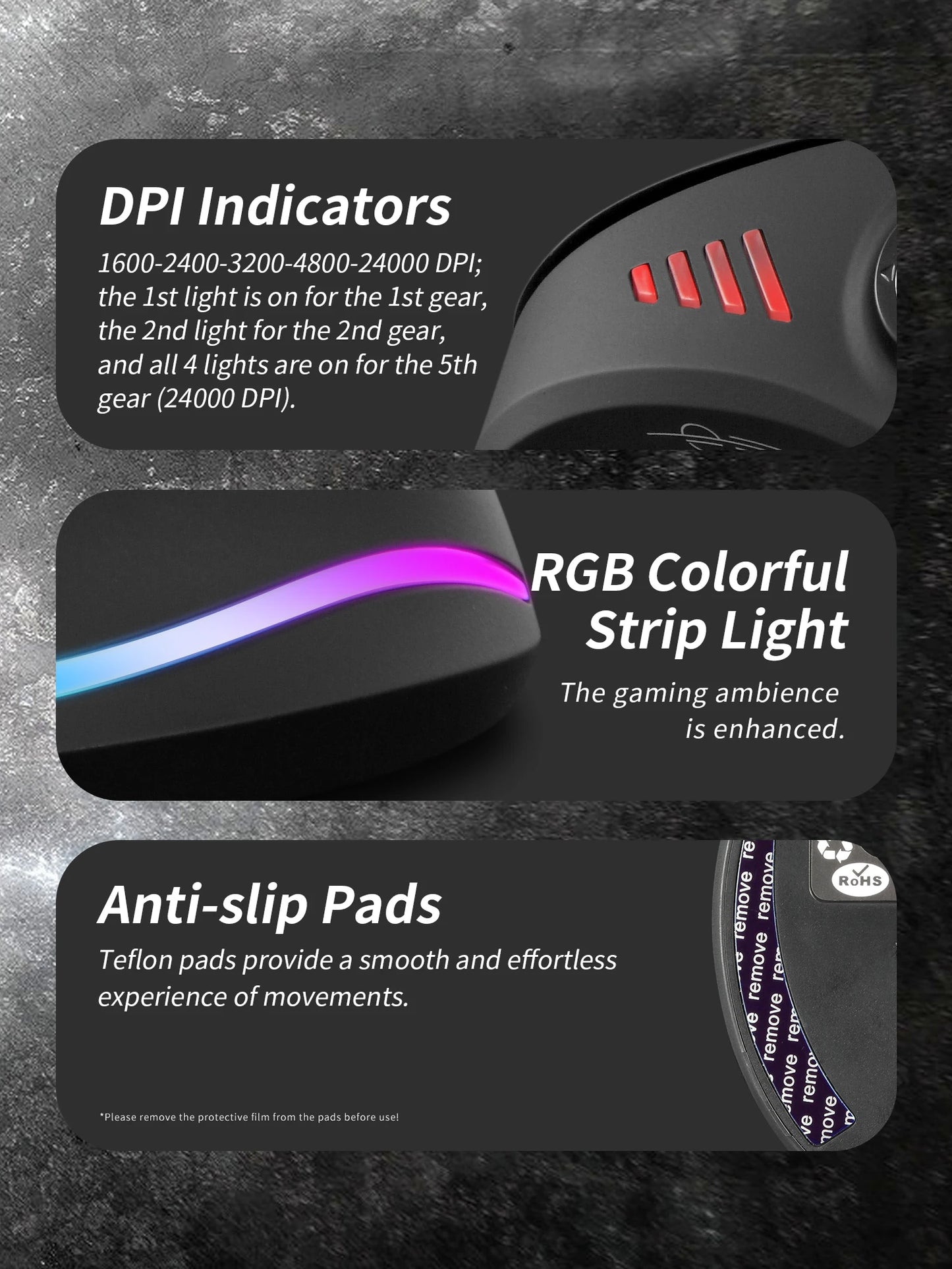 Backlit Vertical Ergonomic Mouse 2.4G Wireless Mouse with Joystick Programming Game Mouse 24000DPI Wired Mice