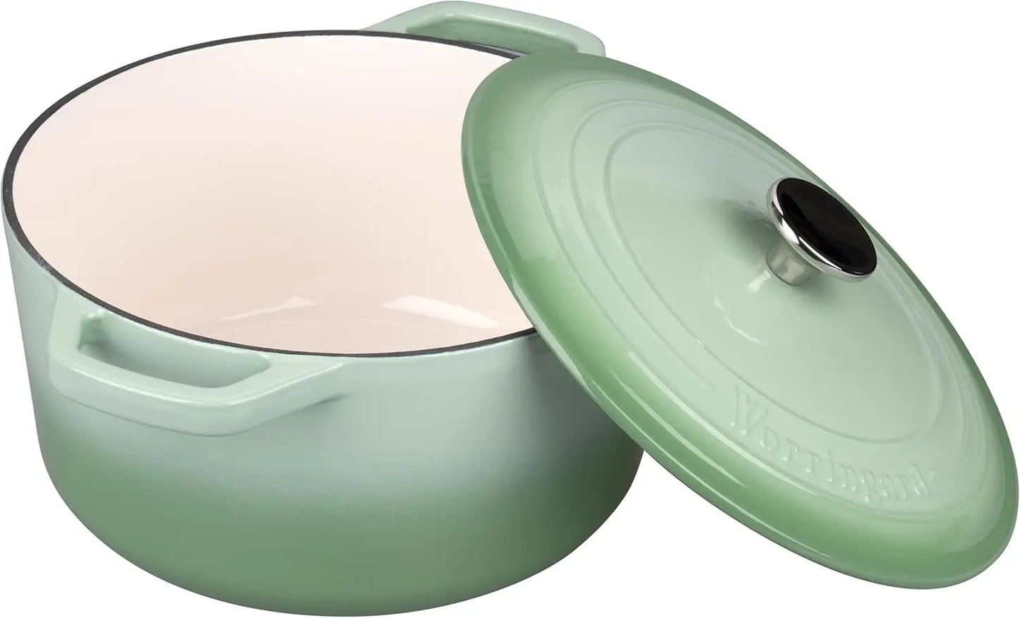 Green 6QT Enameled Cast Iron Dutch Oven with Lid, Bread Baking Pot and Sourdough Supplies Set