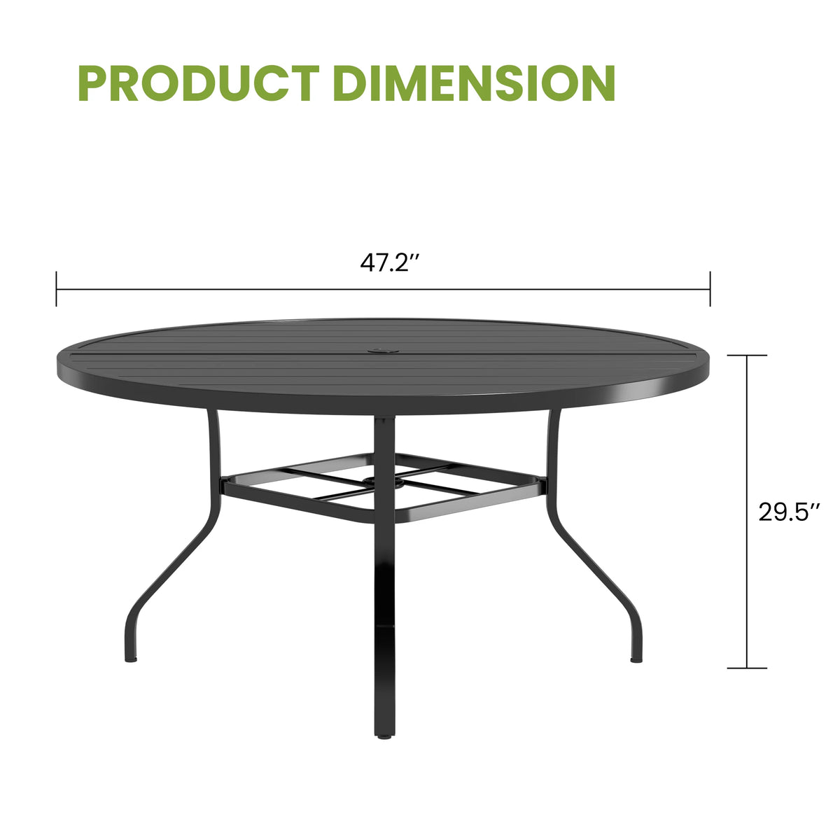 7 Piece Metal Outdoor Dining Furniture With 6 Round Chairs