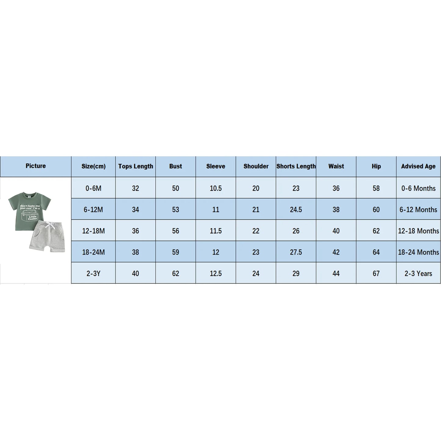 Infant Boy s Summer Clothing Set with Printed Crew Neck T-shirt and Matching Shorts - 2 Piece Outfit for Toddlers