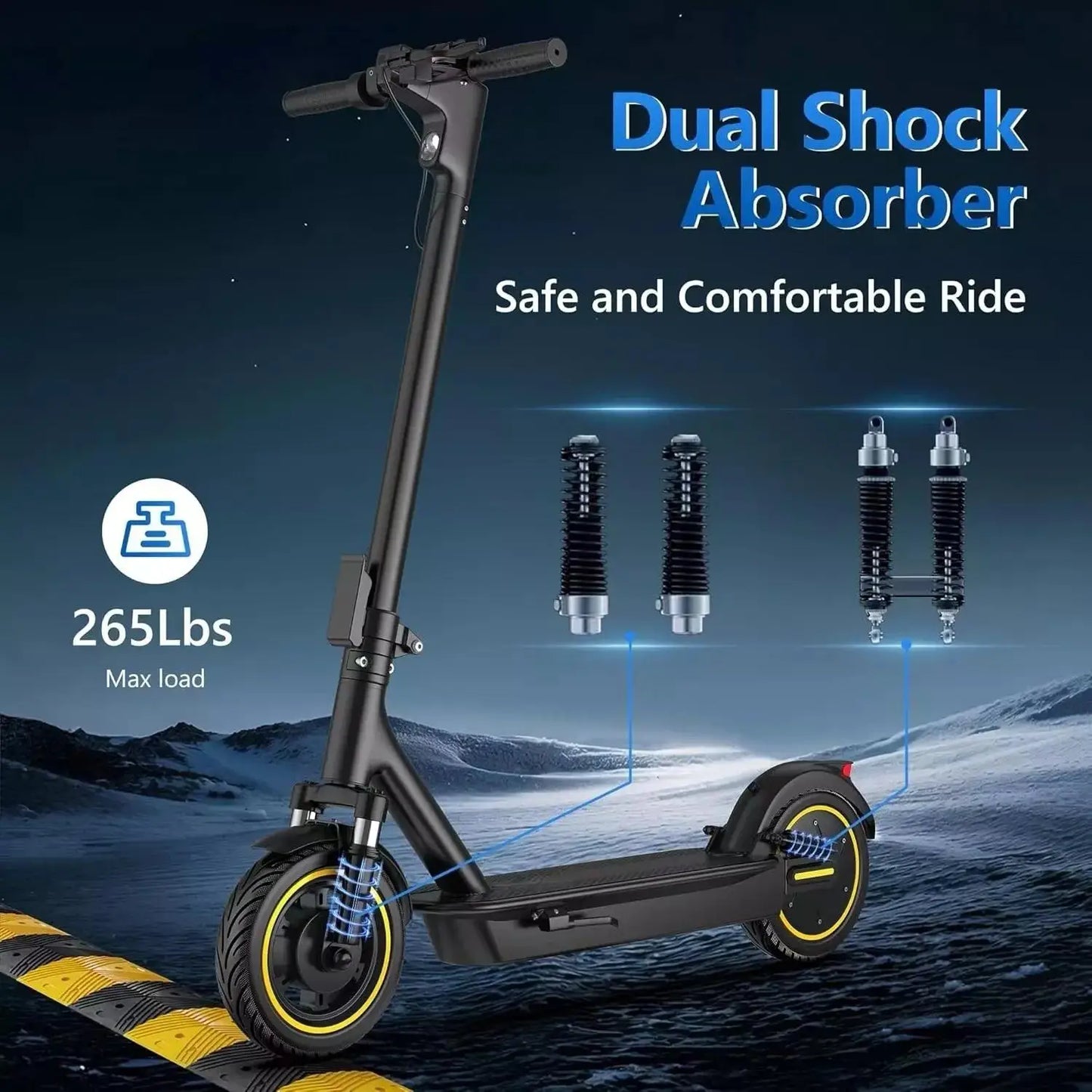 Ladped LPMAX Folding Electric Scooter 22 MPH Dual Shock