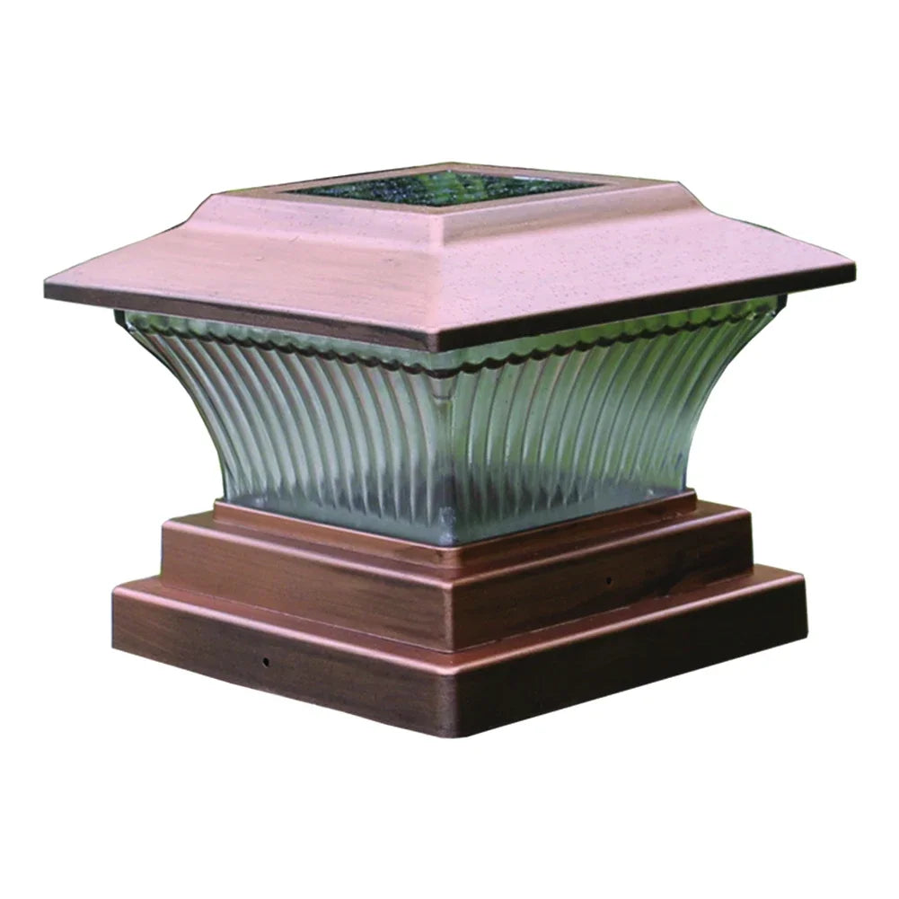 VKTECH Waterproof Solar LED Pillar Lamp Outdoor Yard Light