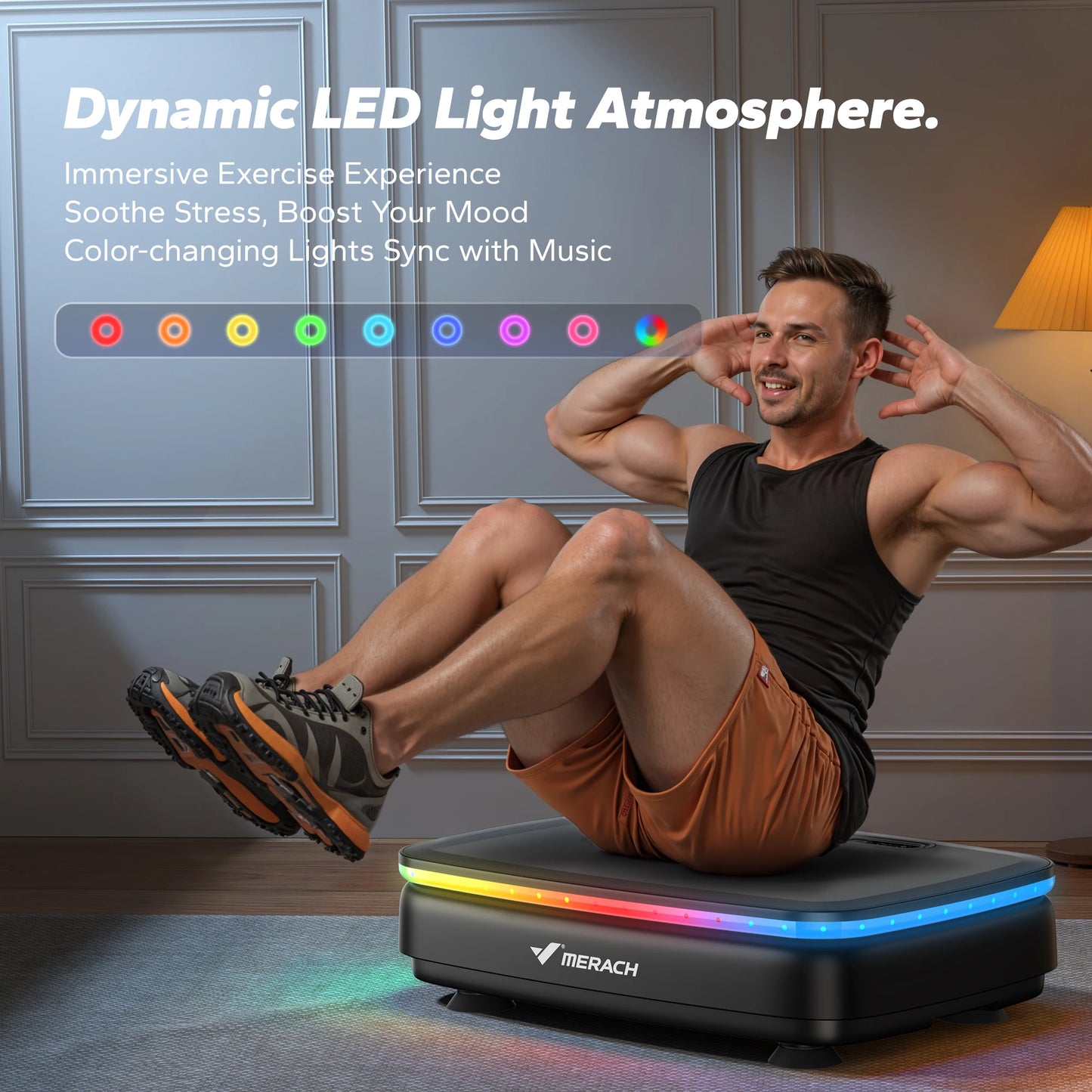 MERACH Vibration Plate Exercise Machine For Whole Body Lymphatic Drainage