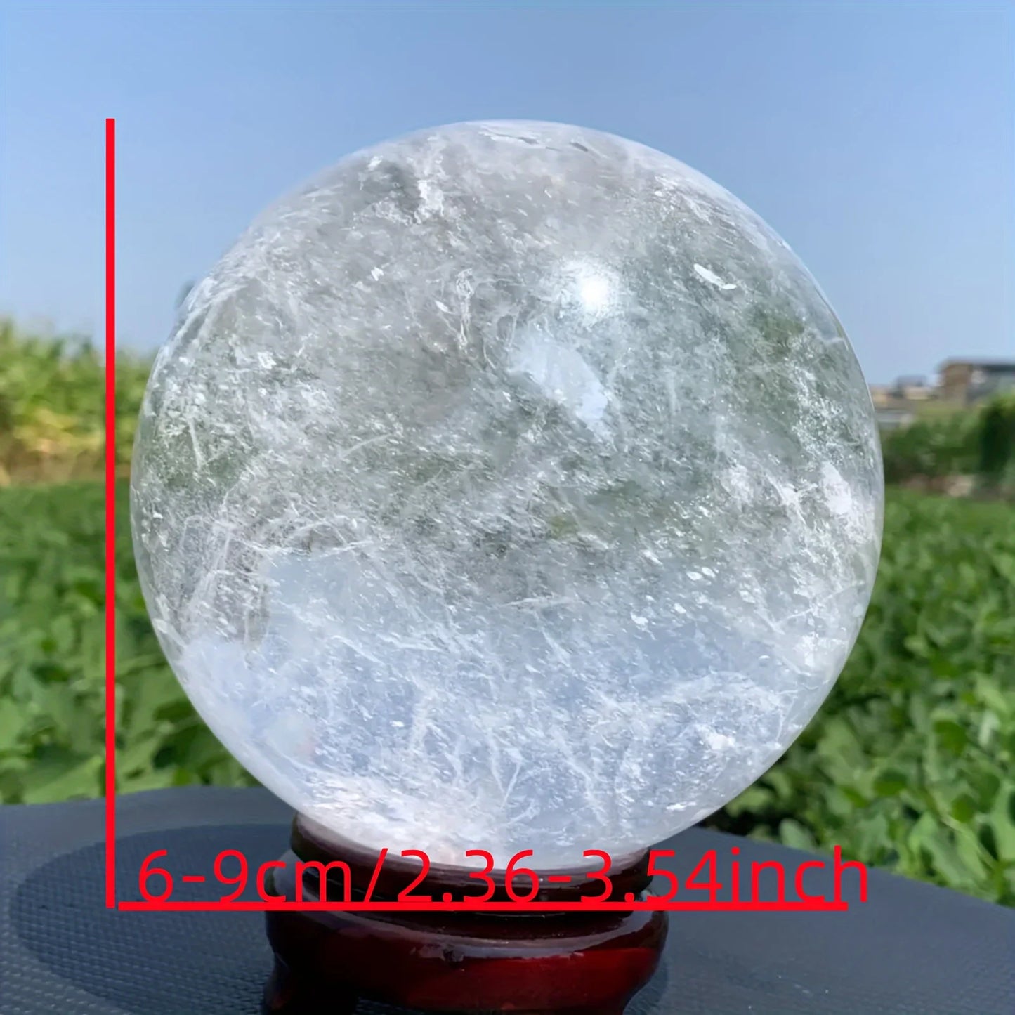 CrystalHola Large Polished Clear Quartz Crystal Sphere