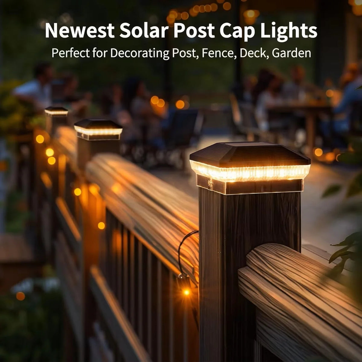 Premium Automatic Solar Post And Fence Lights Outdoor