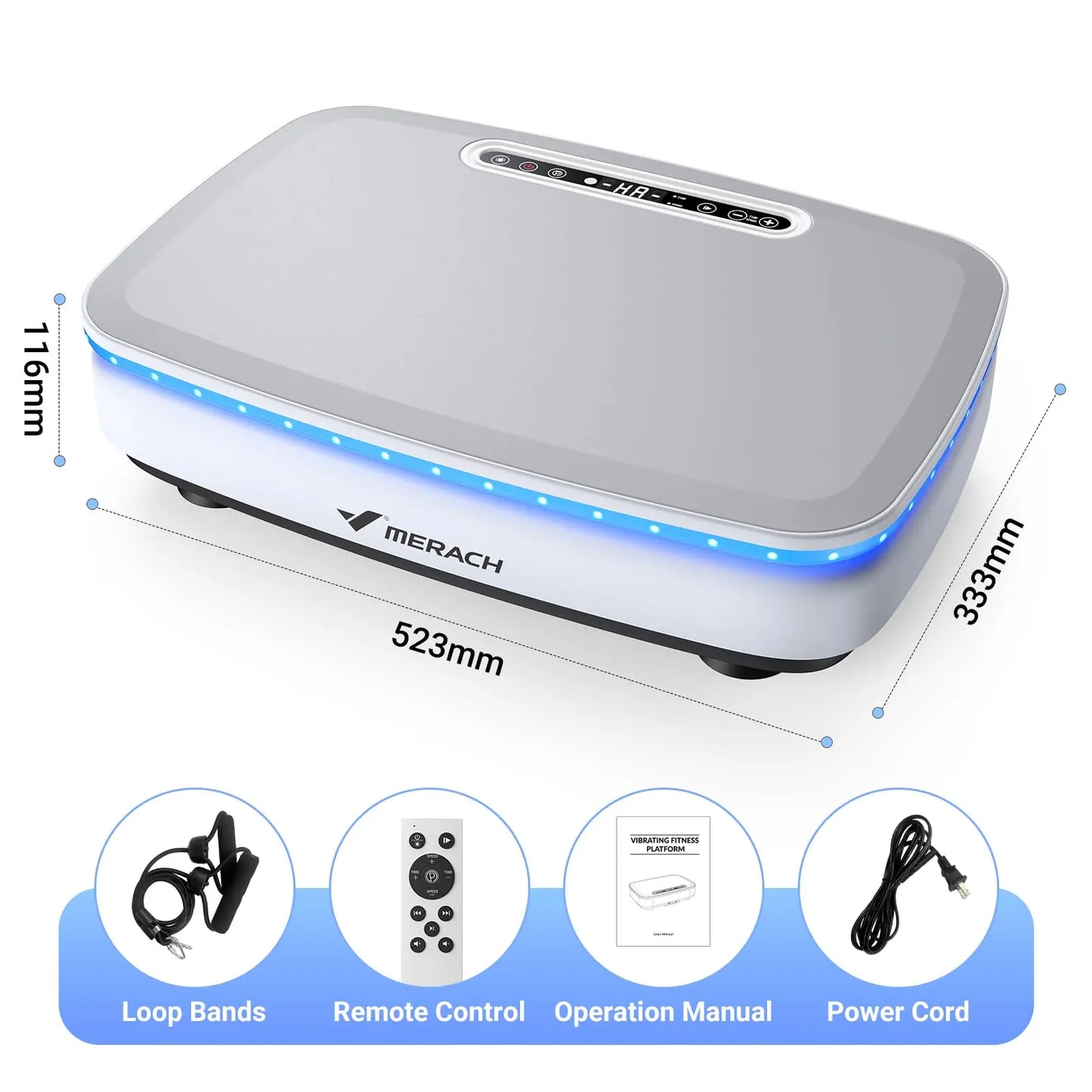 MERACH Vibration Plate Exercise Machine For Whole Body Lymphatic Drainage