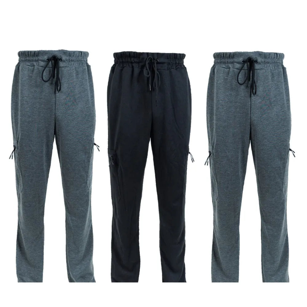 CN Zhejiang 3 Pack Men's Fleece Lined Slim Fit Jogger