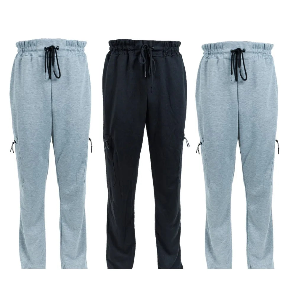 CN Zhejiang 3 Pack Men's Fleece Lined Slim Fit Jogger