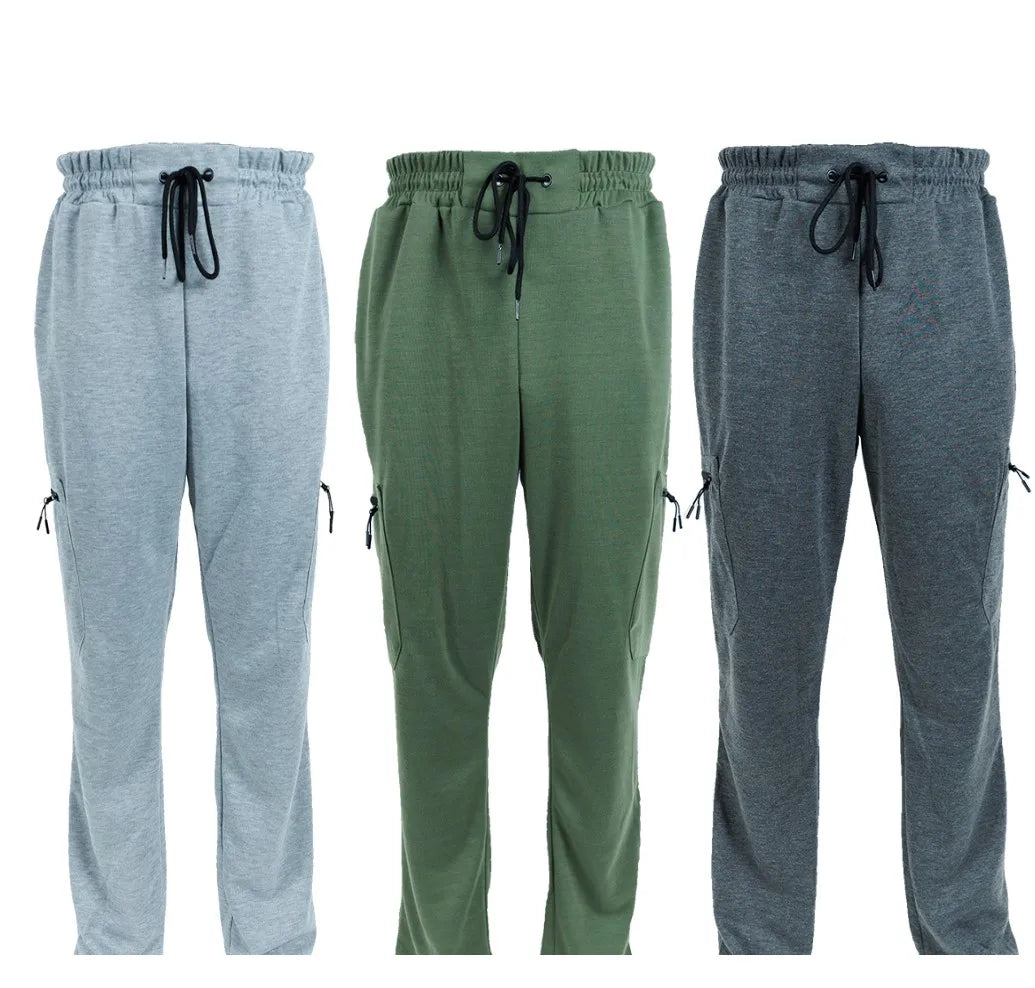 CN Zhejiang 3 Pack Men's Fleece Lined Slim Fit Jogger