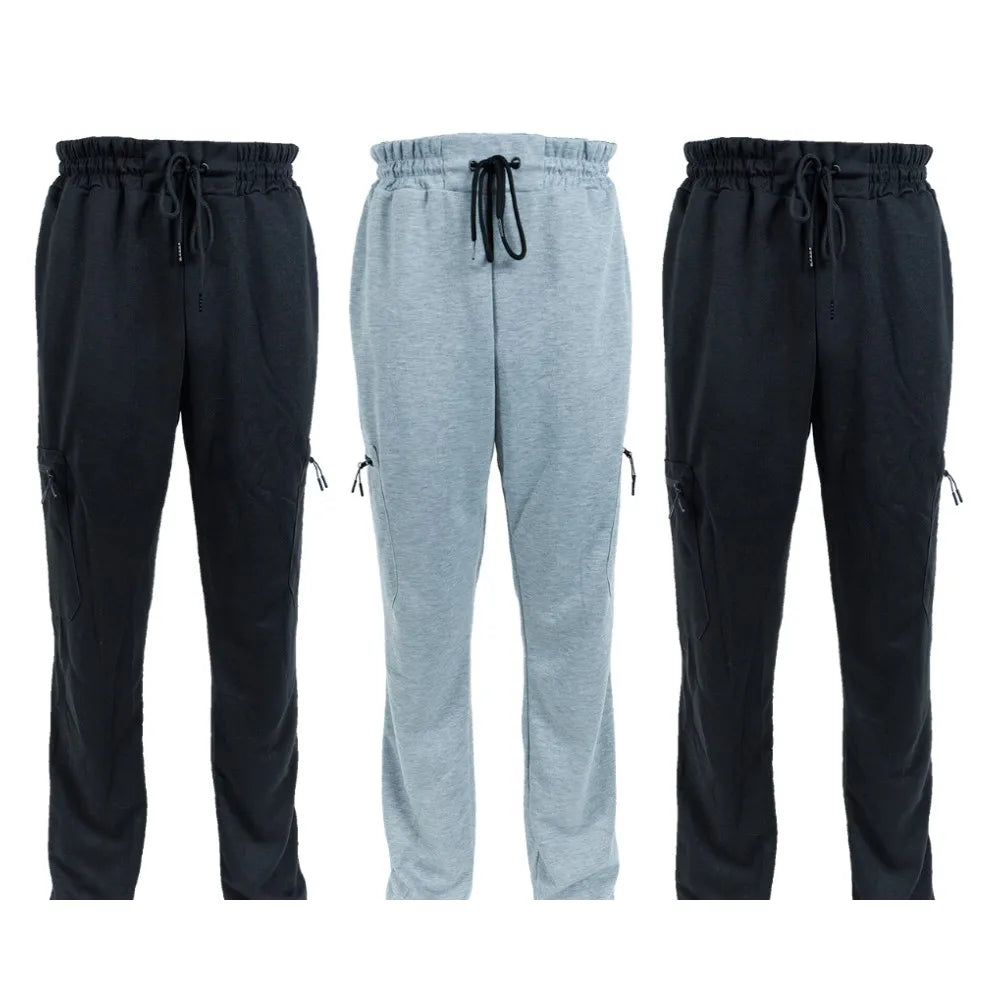 CN Zhejiang 3 Pack Men's Fleece Lined Slim Fit Jogger