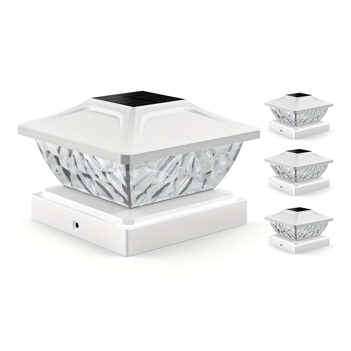 KPSTEK Solar Waterproof Outdoor Gate Fence Pillar LED Garden Lamp