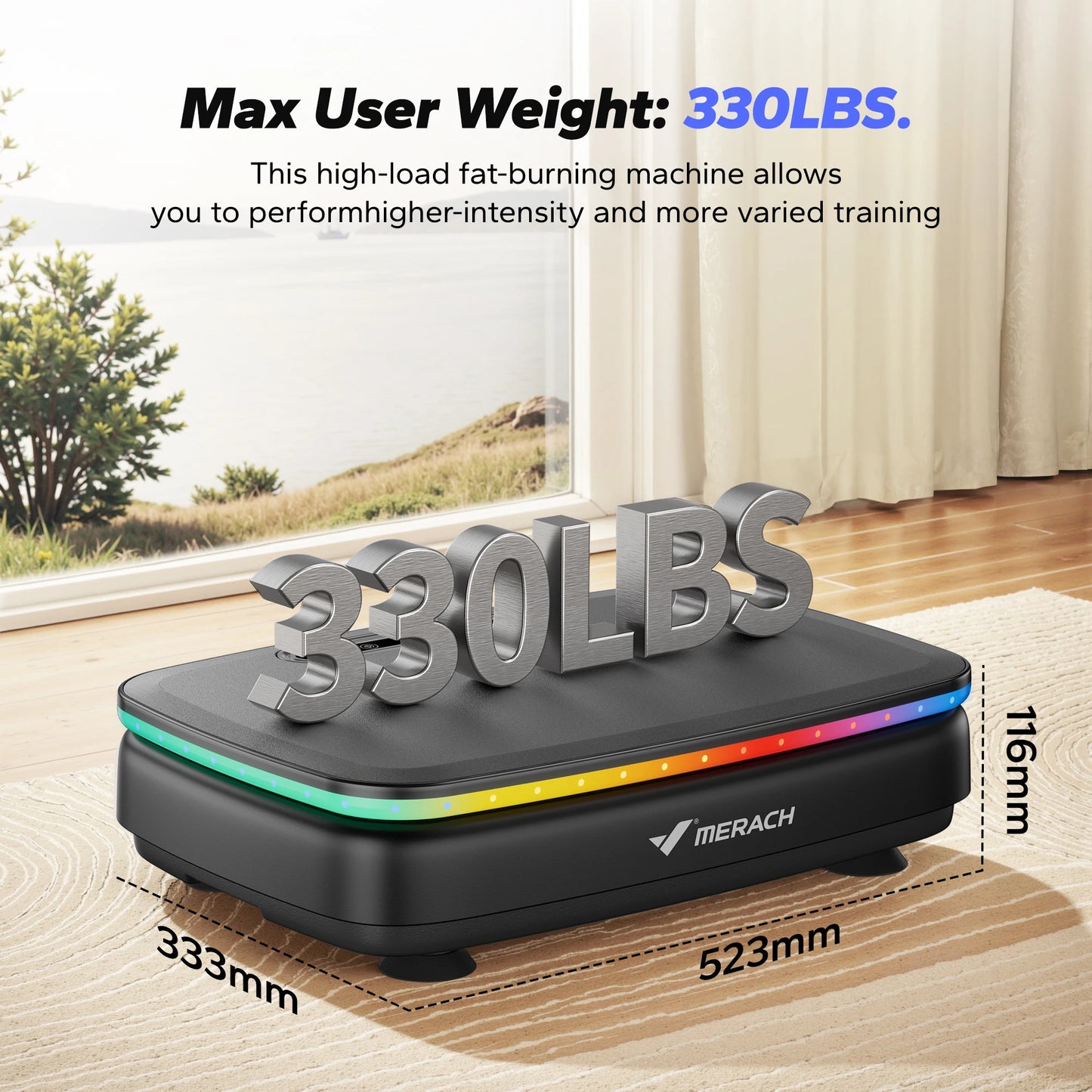 MERACH Vibration Plate Exercise Machine For Whole Body Lymphatic Drainage