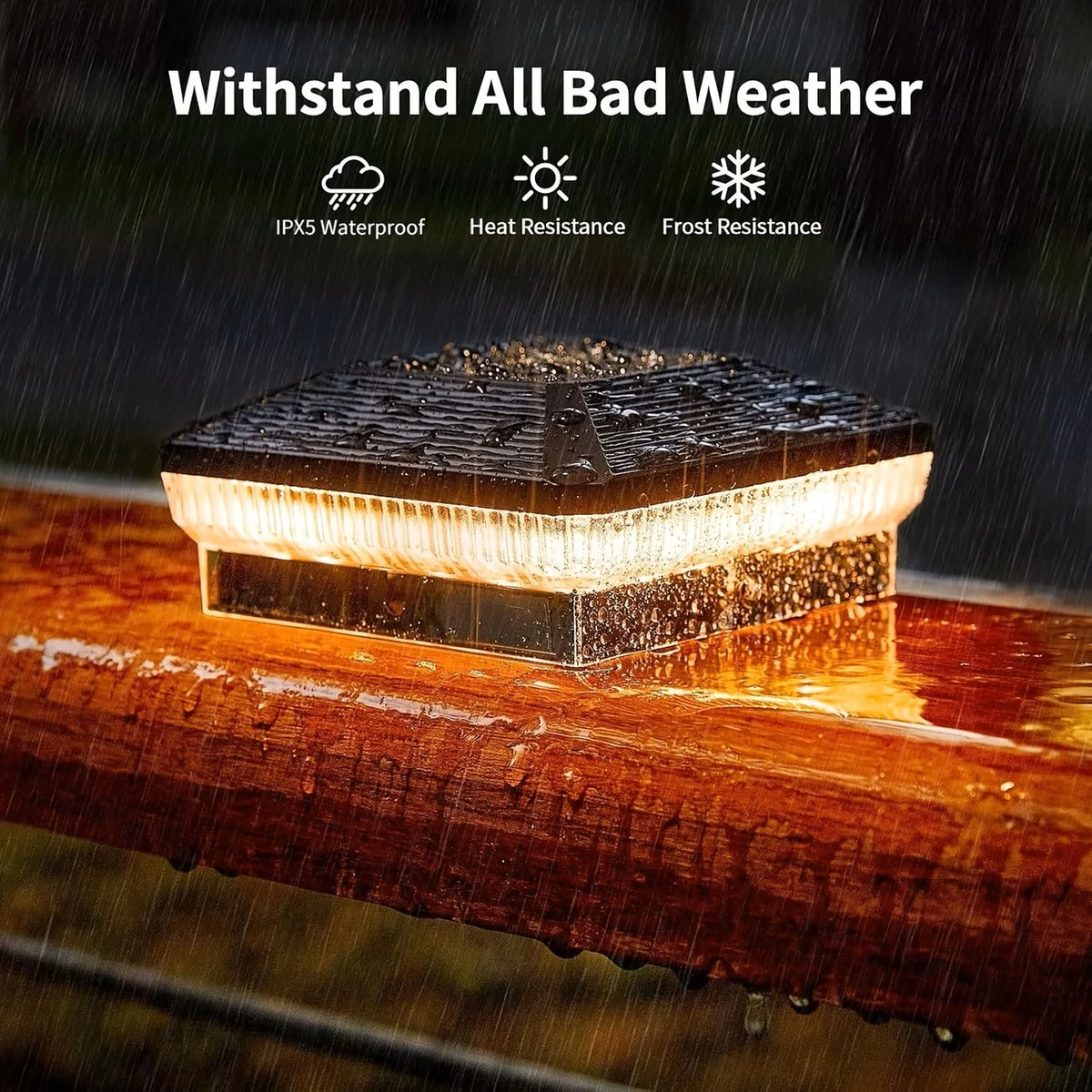 Premium Automatic Solar Post And Fence Lights Outdoor