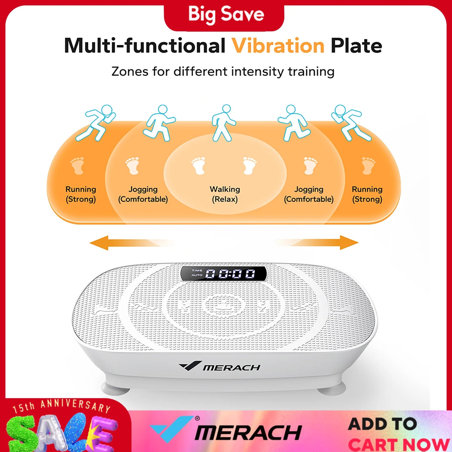 Merach Whole Body Vibration Plate Exercise Machine