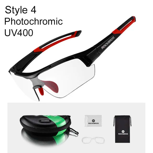 ROCKBROS Photochromic Cycling Sunglasses UV400 for Outdoor Sports