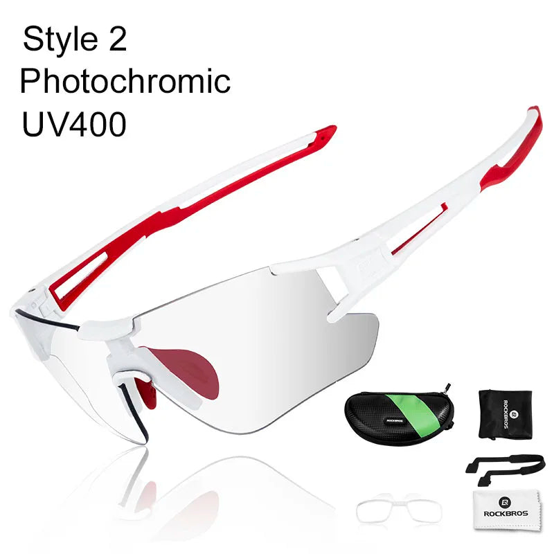 ROCKBROS Photochromic Cycling Sunglasses UV400 for Outdoor Sports