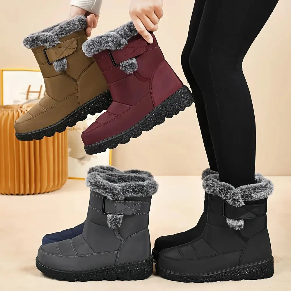 Womens Winter Snow Boots Faux Fur Ankle Boots