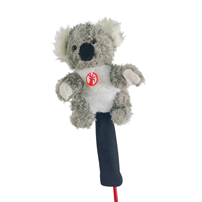 Golf Club Head Cover Animal Style Plush Protector for Woods Putters Soft Friction Prevention Golf Course Accessory