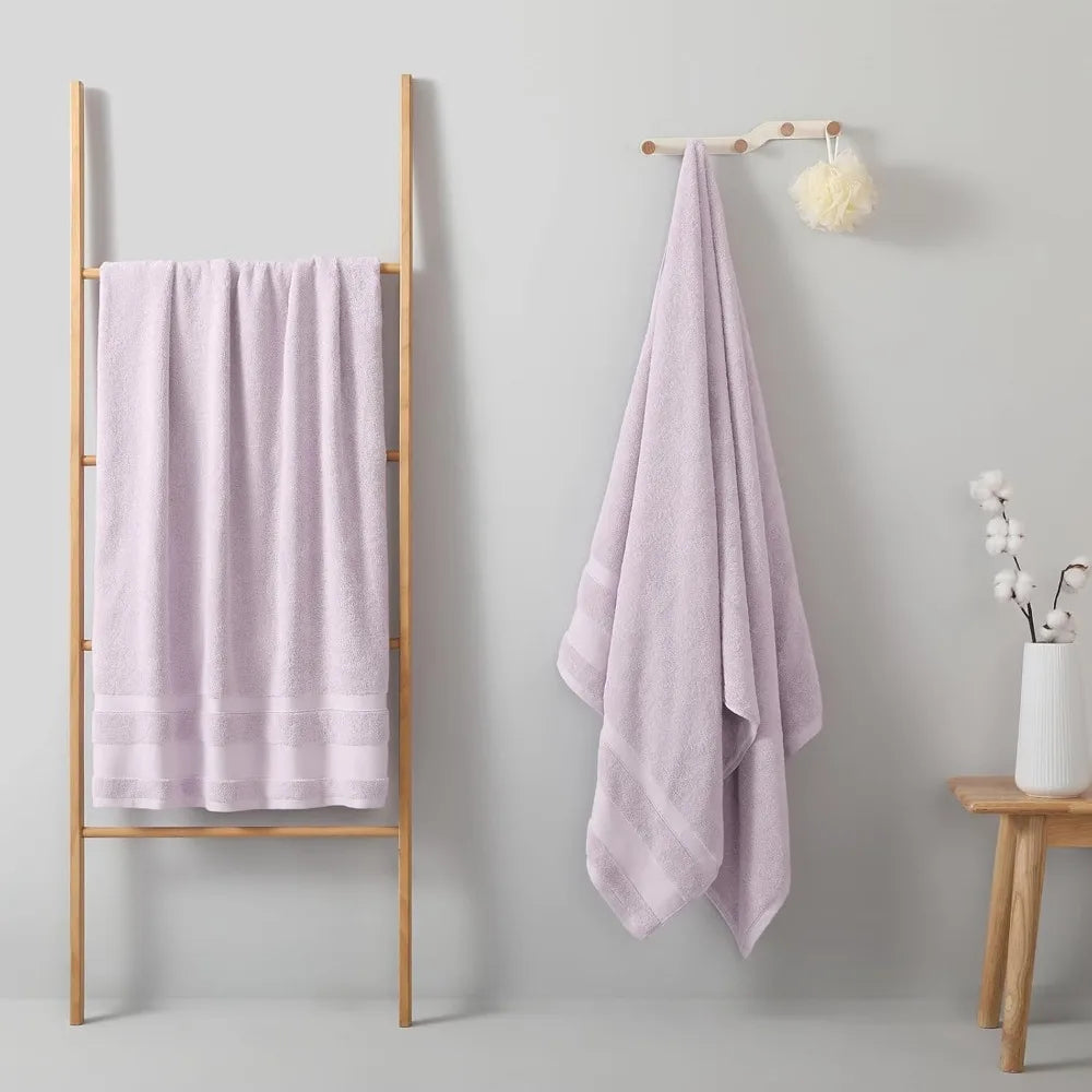 100% Cotton Bath Towels Set of 2, Extra Large Bath Sheets 35 X 70 Inches, 800 GSM, Quick Dry, Ultra Soft & Super Absorbe