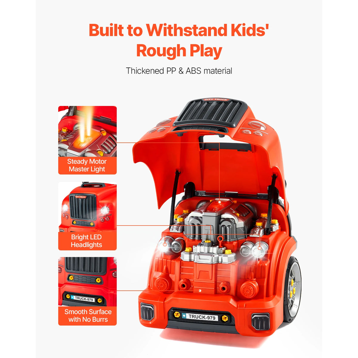 SucceBuy Kids Mechanic Car Repair Workshop Set With Removable Parts