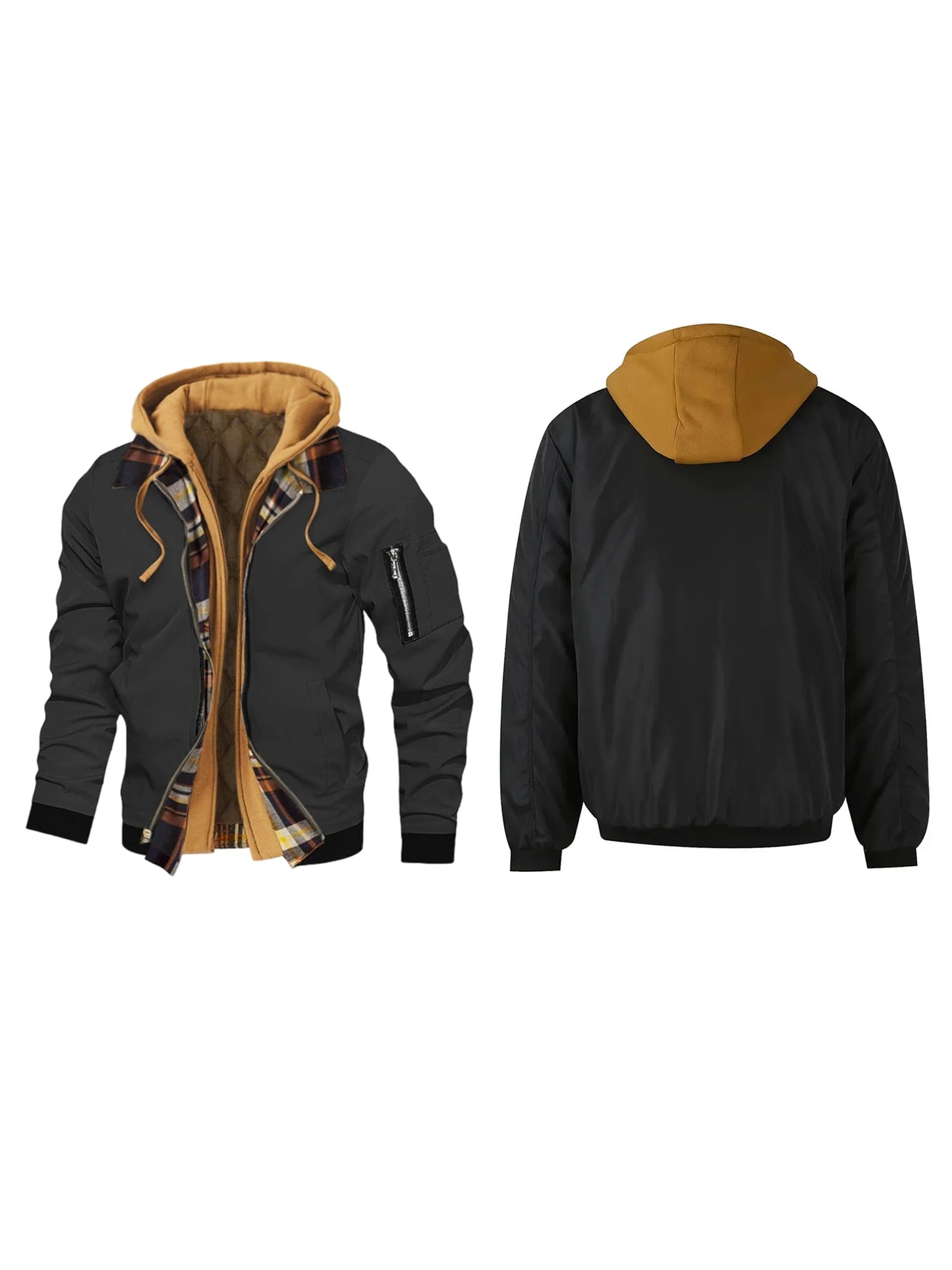 CN Guangdong Men Winter Hooded Jacket With Faux Fur Lining