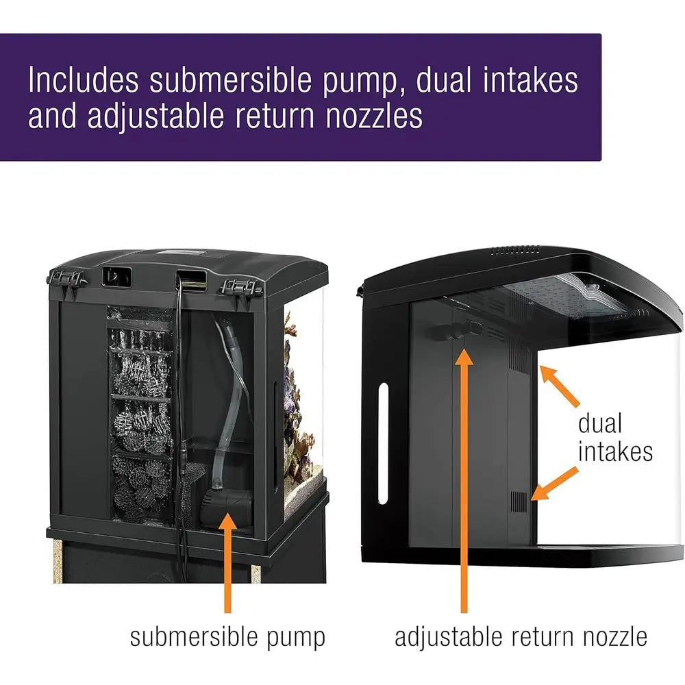 BioCube, Aquarium Kit, Nano Tank, Customizable LED Lighting, or Saltwater and reshwater Environments, 16 Gallons