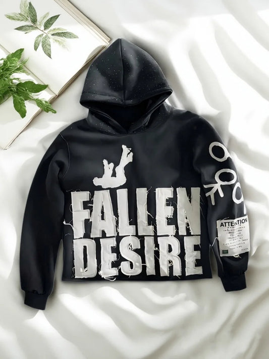 Letter Graphic Y2K Hoodie for Men Streetwear Essentials