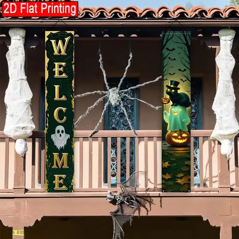 New Halloween Couplets, Ghost Festival Banners, Outdoor Courtyard Festive Event Party Atmosphere Background Decorations