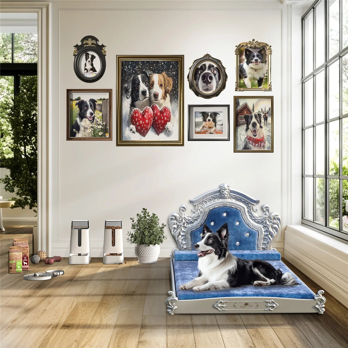 BINGOPAW Luxury Pet Bed With Headboard