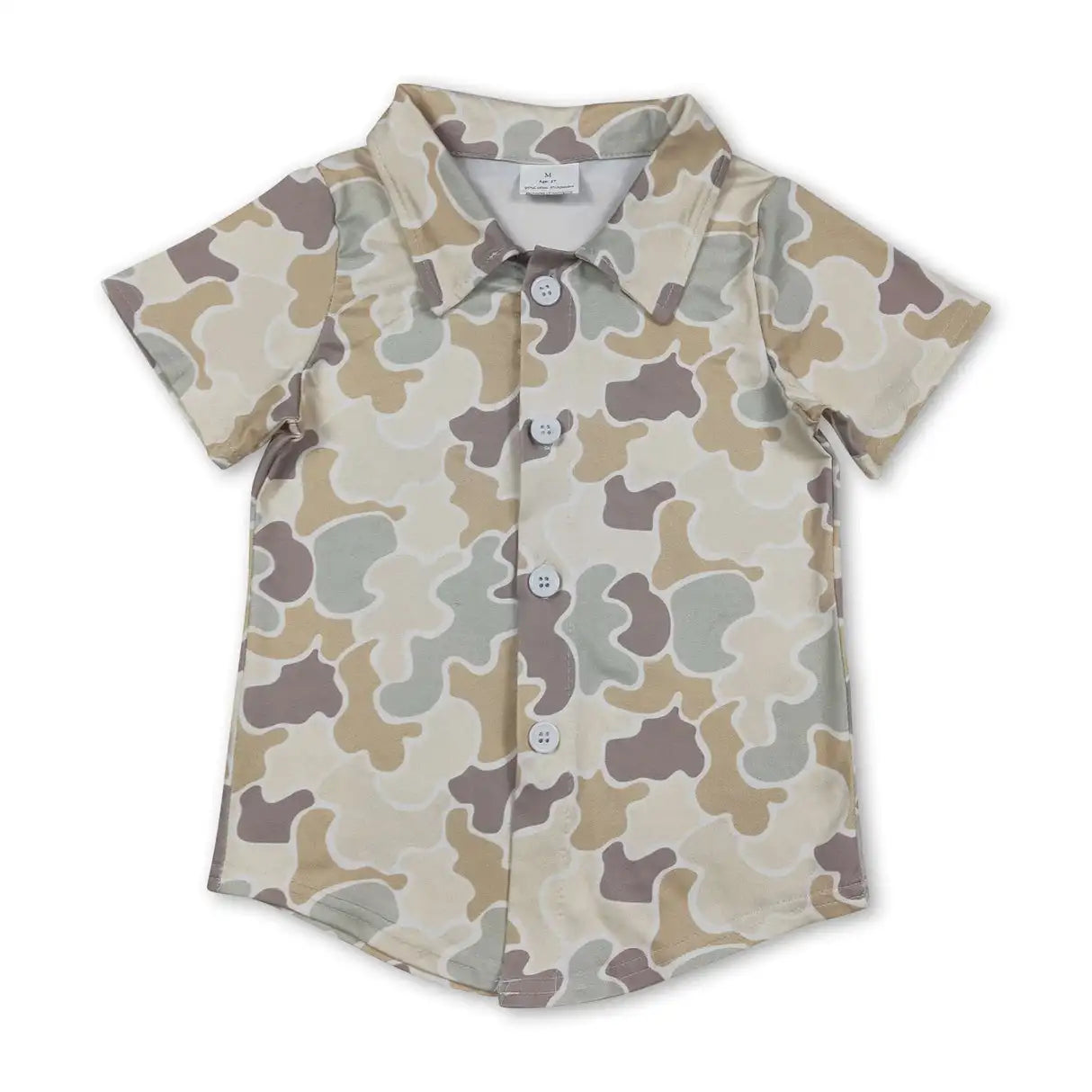 Sibling Baby Boys Short Sleeve Southern Hunting Camo Button Shirts Top