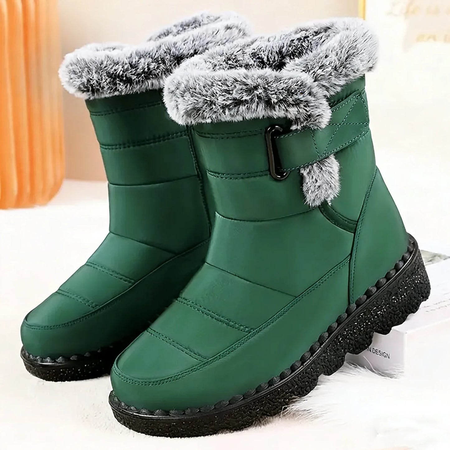 Womens Winter Snow Boots Faux Fur Ankle Boots