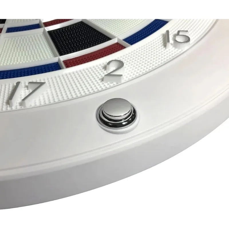 Discount Innovative design   3S White Edition LED Bluetooth Dartboard,22.5"W x 22.5"H,Easy to use   Free shipping,Hot Sale.