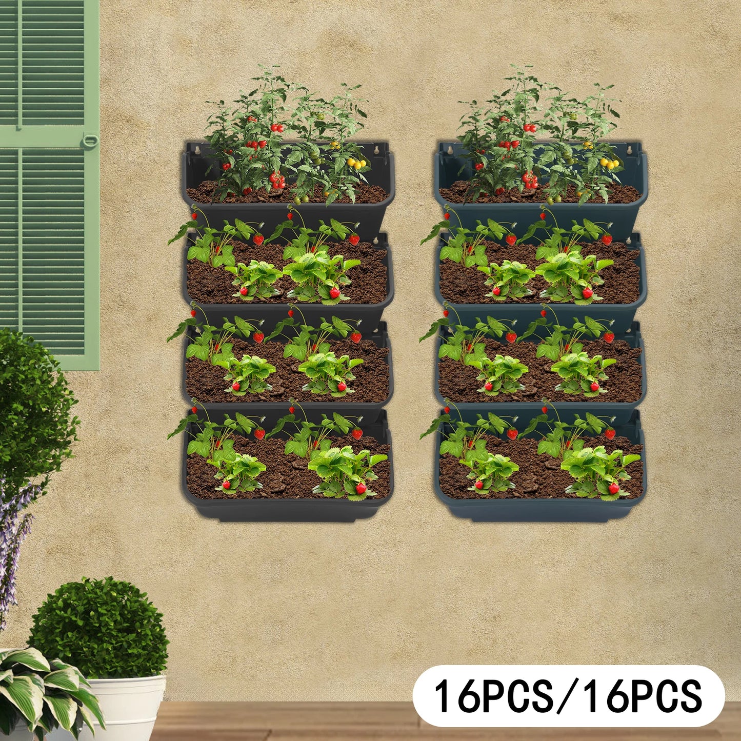 Vertical Hanging Garden Planter Wall Mounted Self Watering