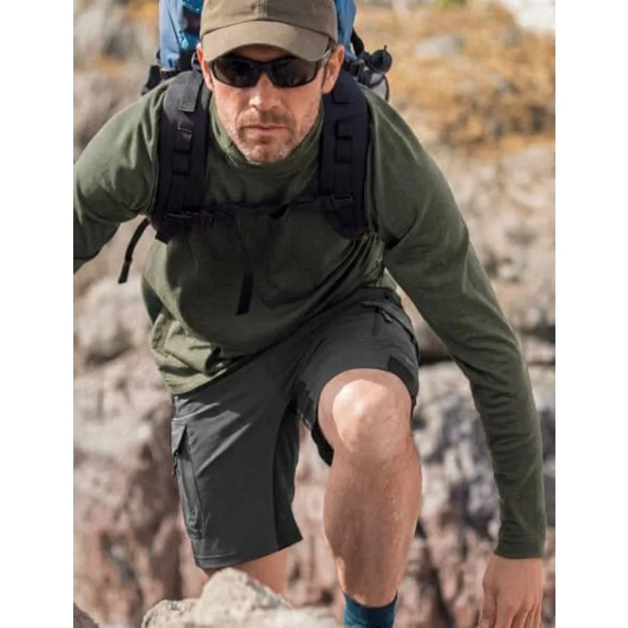 XKTTAC Men's Outdoor Quick Dry Lightweight Stretchy Shorts for Hiking, Tactical, Camping, Travel with 6 Pockets