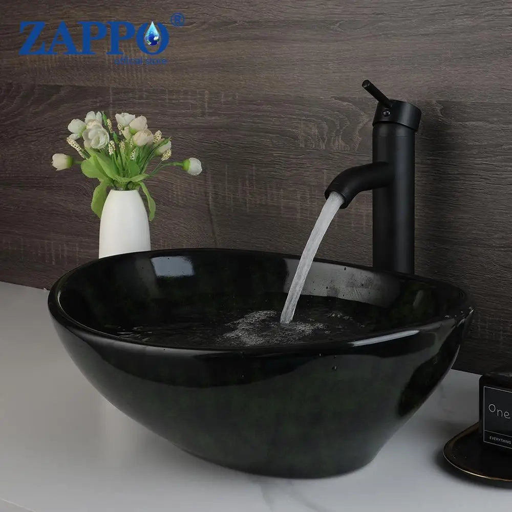 Mekkahla Rectangular Ceramic Vessel Sink With Faucet