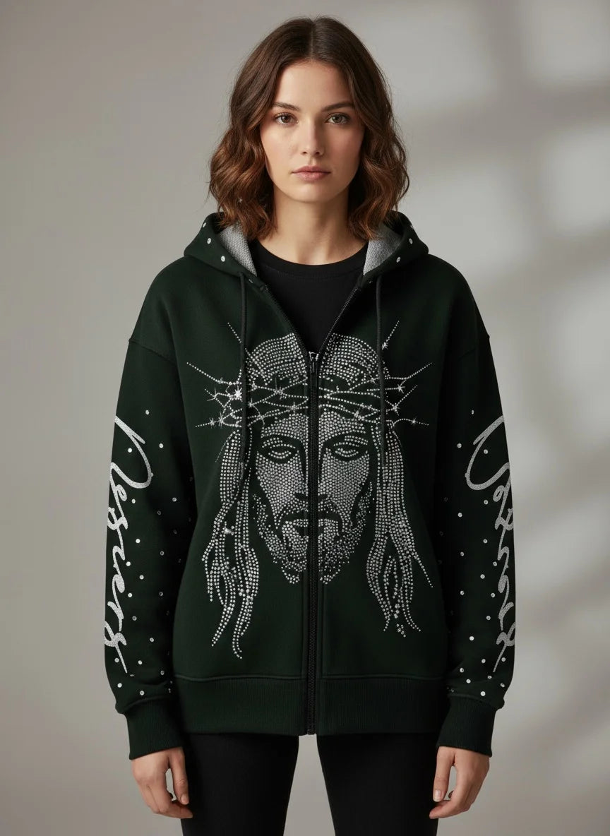 Casual Men's Hoodie With Diamond Pattern Three-Dimensional Design