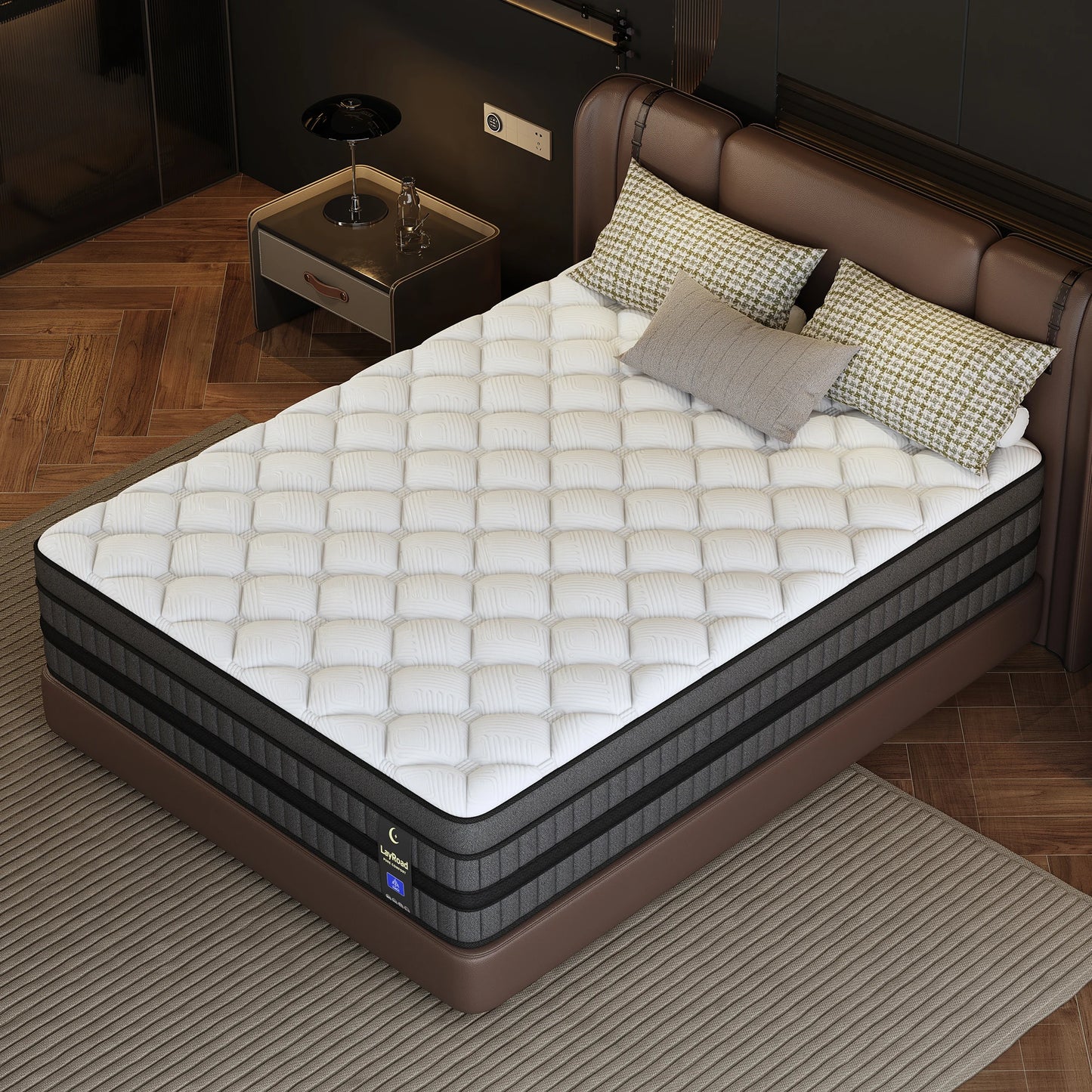 12inch Mattress in Twin, Full, Queen, And King Sizes - Ergonomically Designed, Medium Firm Hybrid Mattress, Cooling, Motion Isolation, Certipur- - for Pressure Relief And Comfort,Box-Packed for Bedrooms, Guest Rooms And Hotel