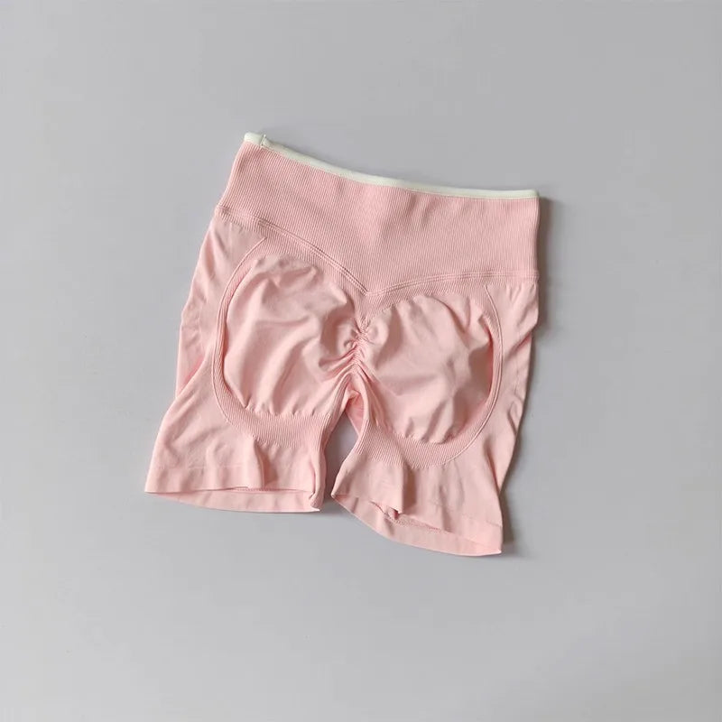 Women's High Waist Seamless Yoga Shorts Summer High Stretch Gym Shorts Running Shorts Pilates Wear Cycling Training Shorts
