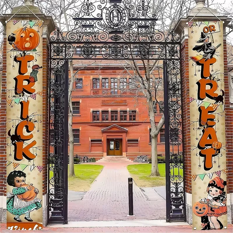 New Halloween Couplets, Ghost Festival Banners, Outdoor Courtyard Festive Event Party Atmosphere Background Decorations