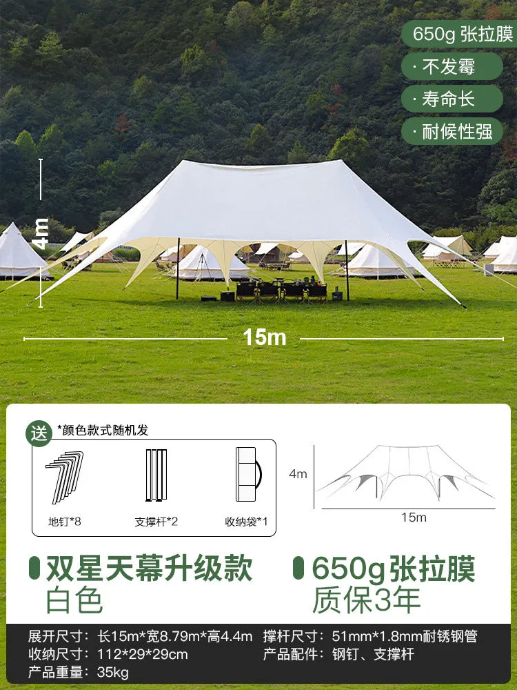 10m 15m 20m Durable UV Resistant Waterproof Windproof Heavy Duty Outdoor Sun Shade  Marquee Party Canopy Tent for Wedding Events
