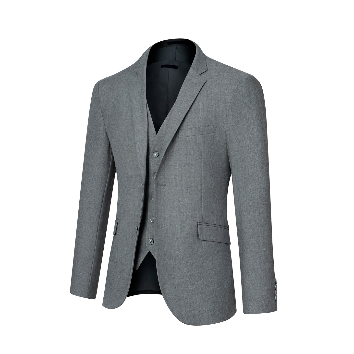 Men's Classic 3-Piece Suit Set Blazer With Button Details Regular Fit