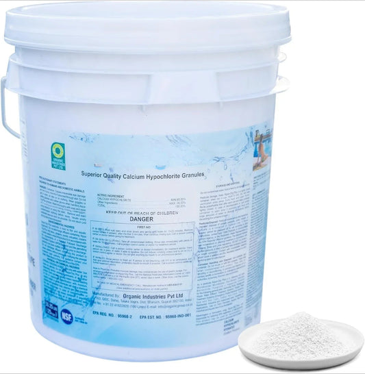 POPULAR Pool Shock By Aqua Org Plus - 65% Granular Cal Hypo - Swimming Pool Shock For In-Ground, Above , Spas & Hot Tubs - 50 Po